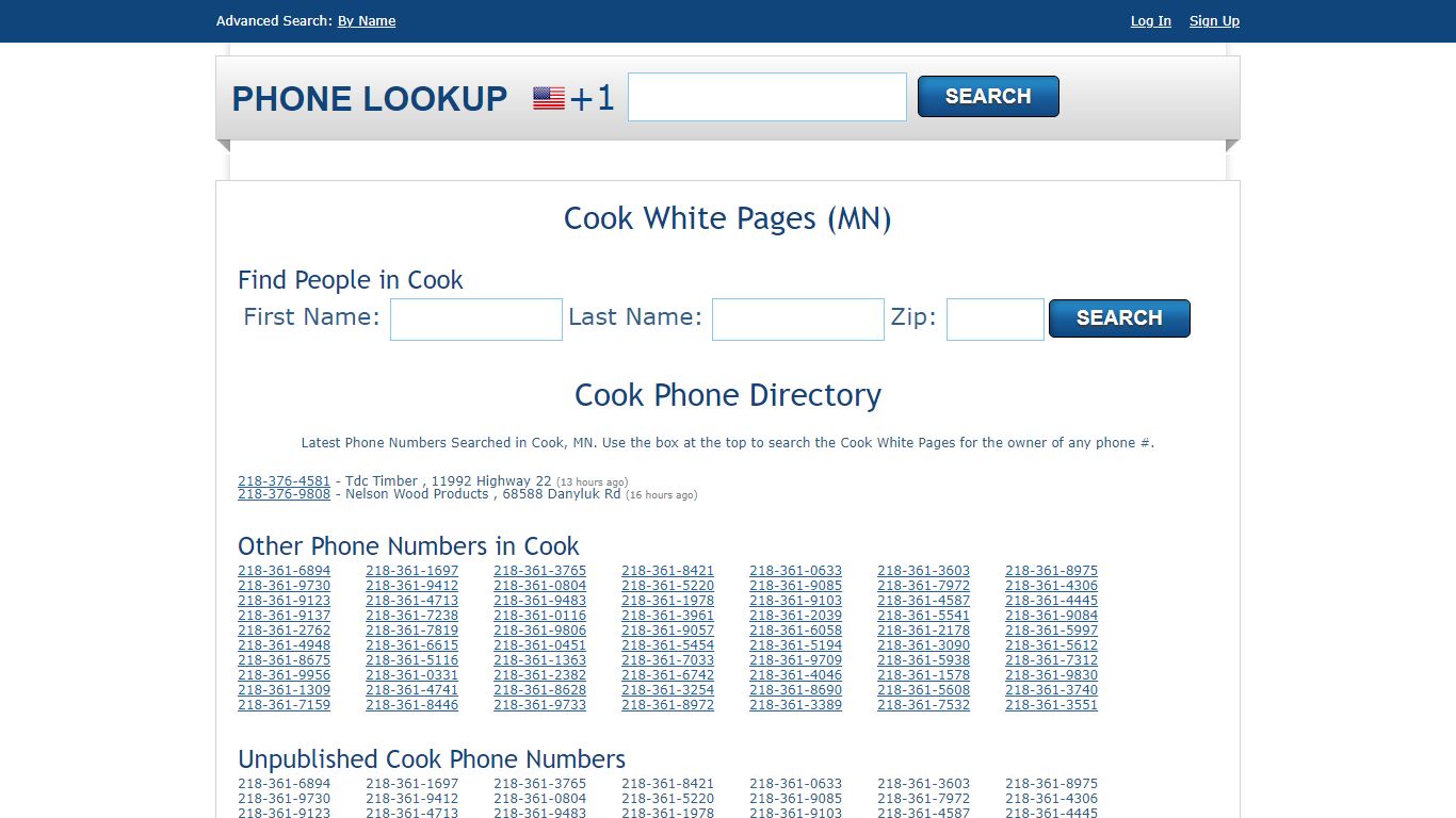Cook White Pages - Cook Phone Directory Lookup
